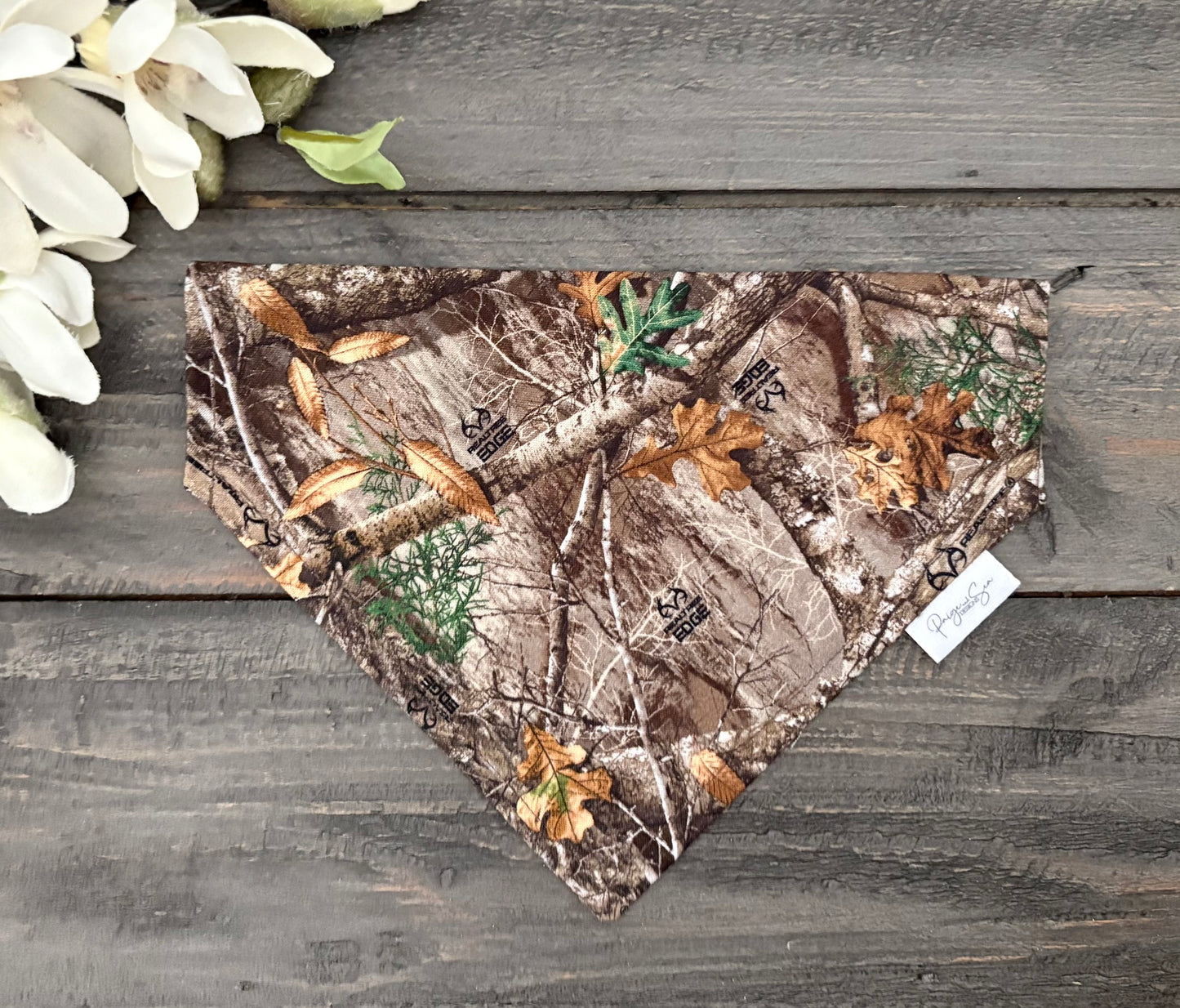 Over the Collar Pet Bandana - Realtree Edge Forest Camo