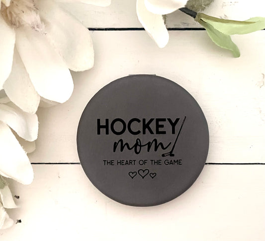 Engraved Leatherette Compact Mirrors - 10 Colours