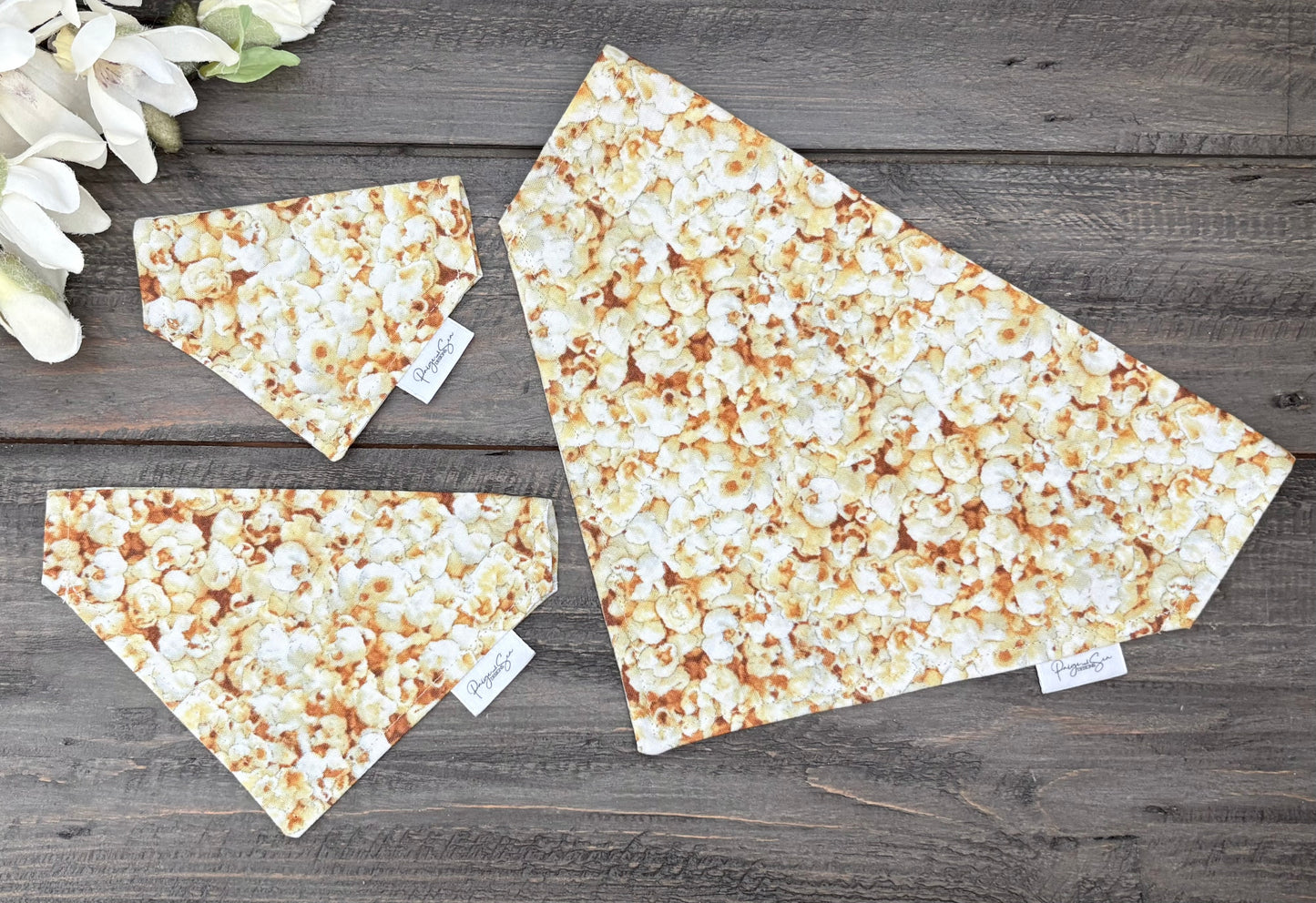Over the Collar Pet Bandana - Popcorn