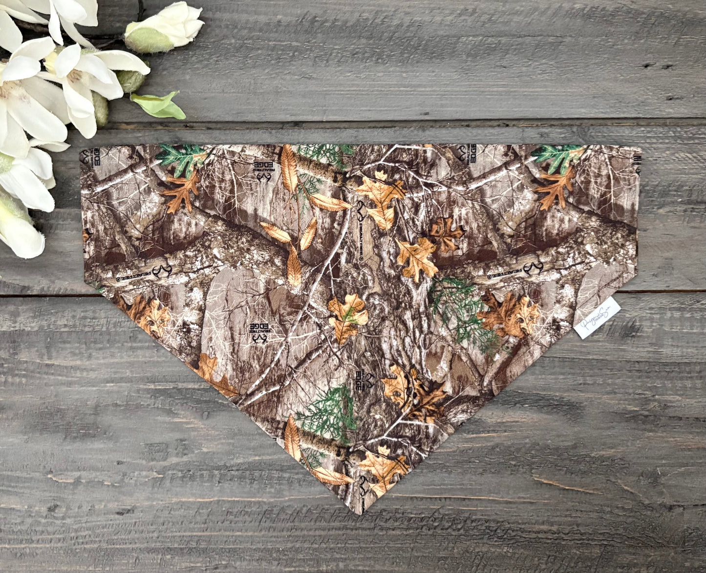 Over the Collar Pet Bandana - Realtree Edge Forest Camo