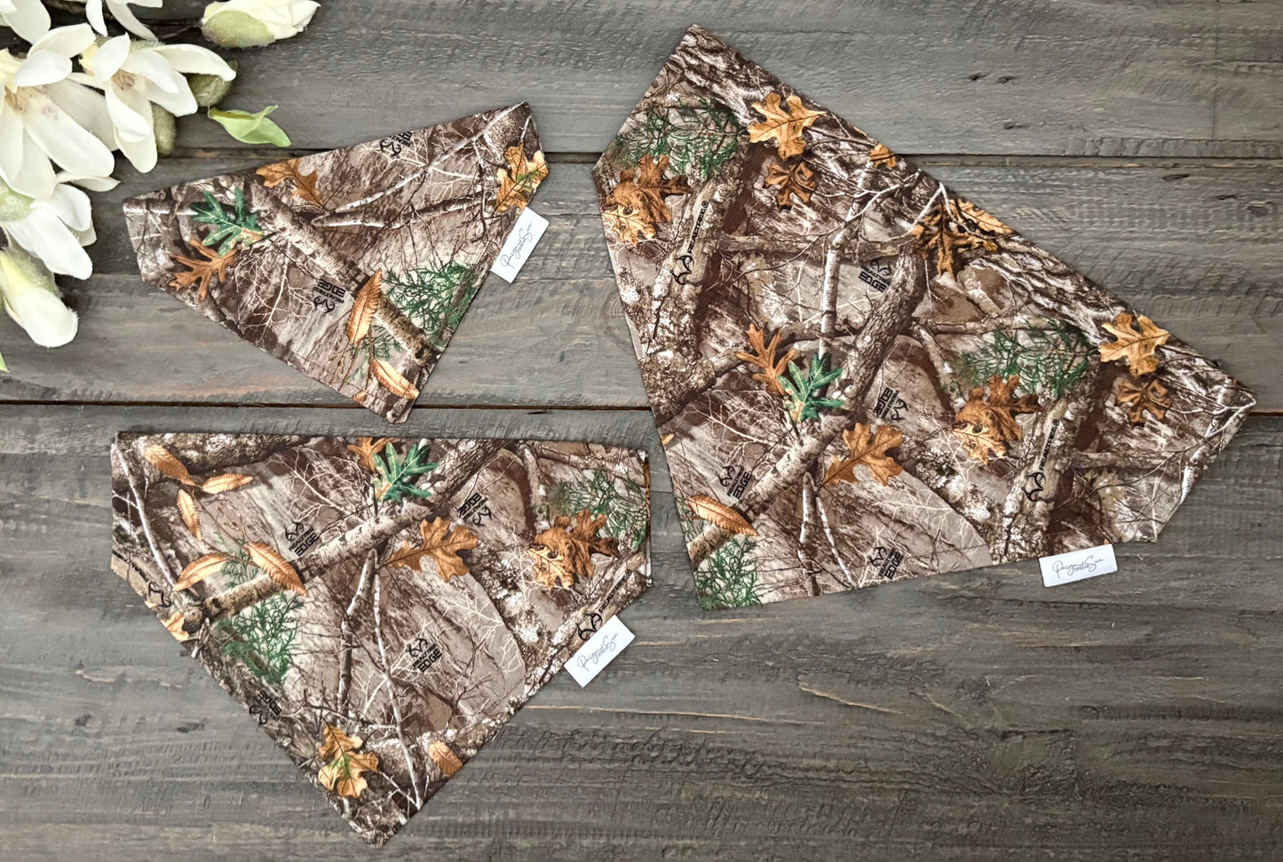Over the Collar Pet Bandana - Realtree Edge Forest Camo
