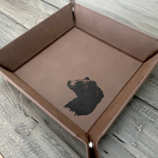 Personalized Leatherette Snap Trays - 2 Sizes & 15 Colours