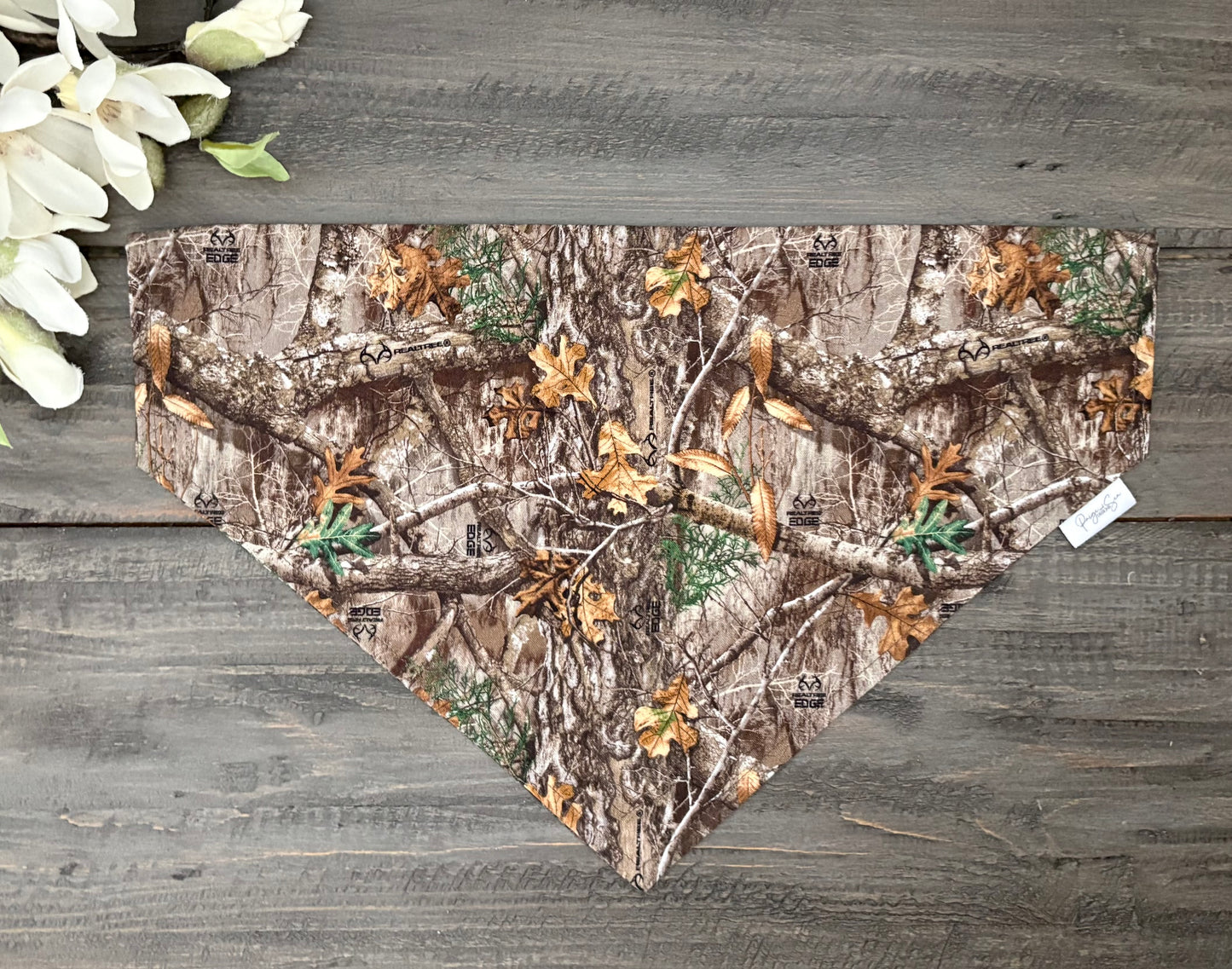 Over the Collar Pet Bandana - Realtree Edge Forest Camo