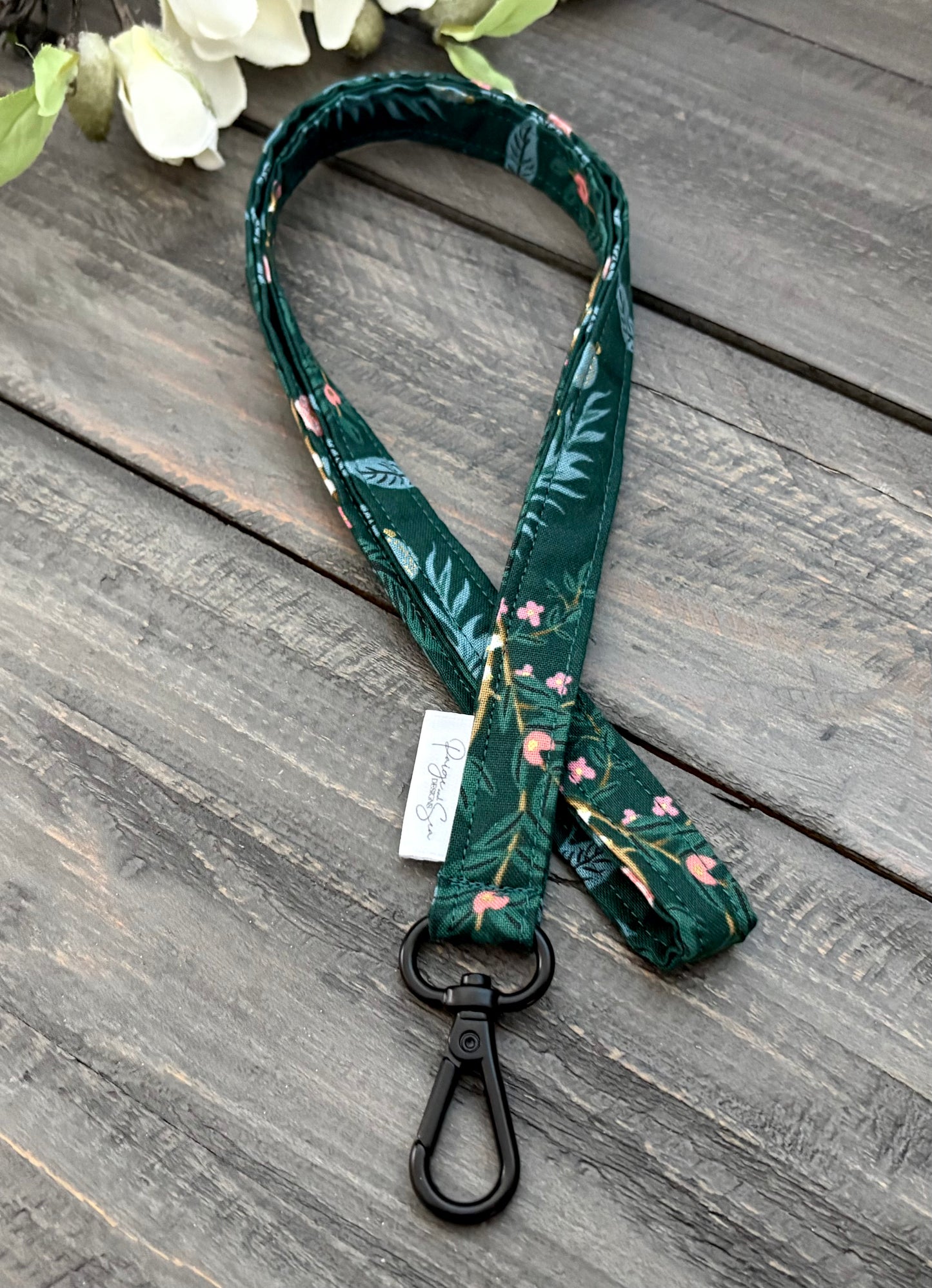 Skinny Lanyards & Skinny Wristlet Straps - Vintage Garden