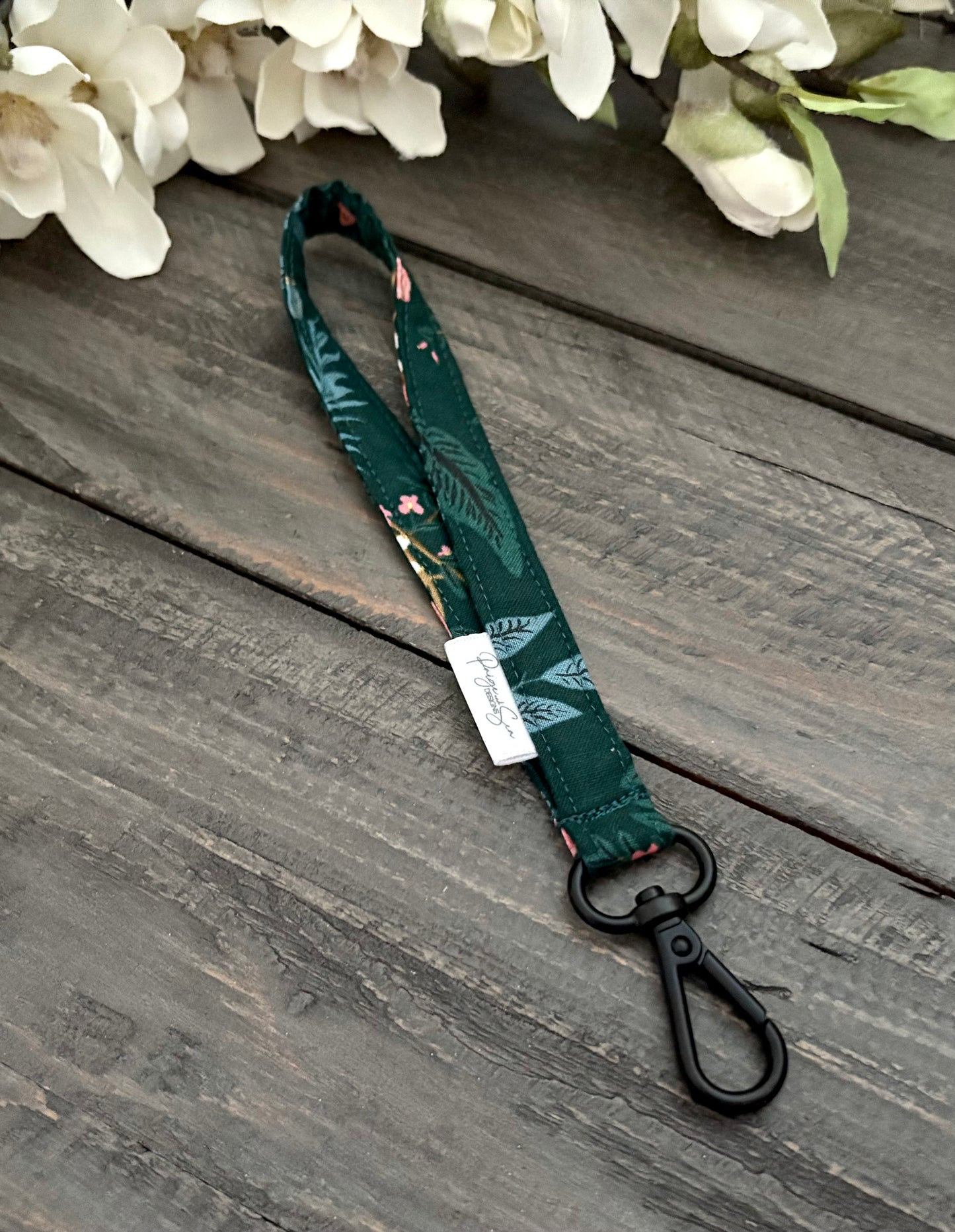 Skinny Lanyards & Skinny Wristlet Straps - Vintage Garden