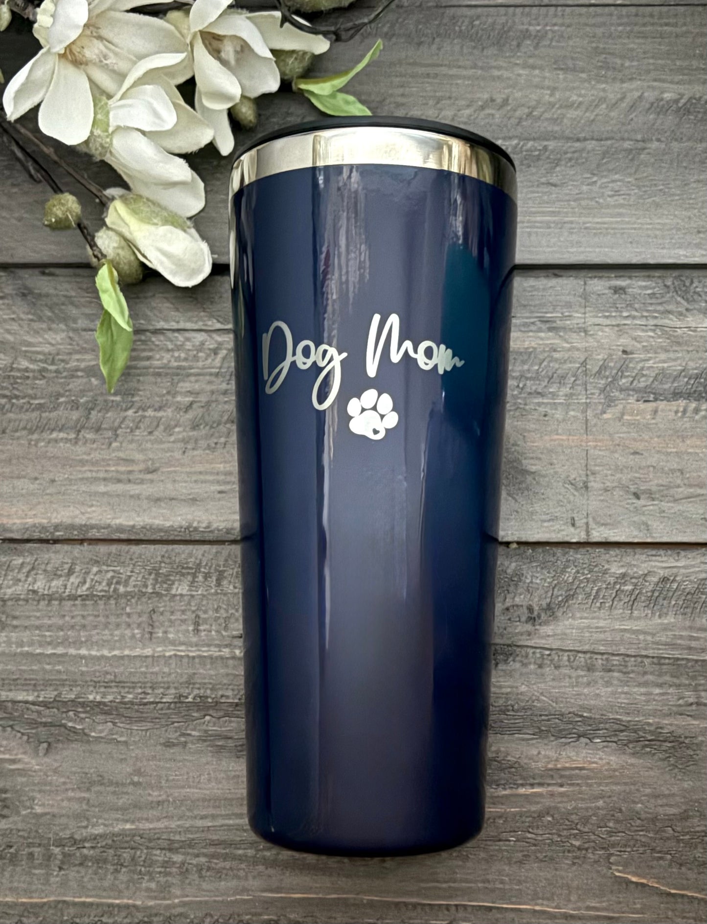 22oz Stainless Steel Roadie Tumbler - Dog Mom