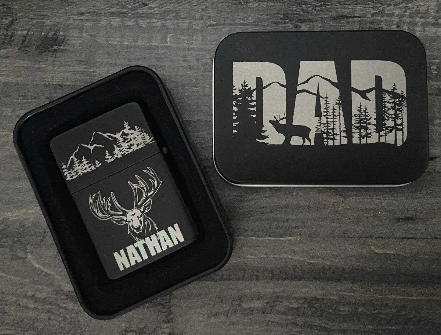 Personalized Refillable Lighter with Case