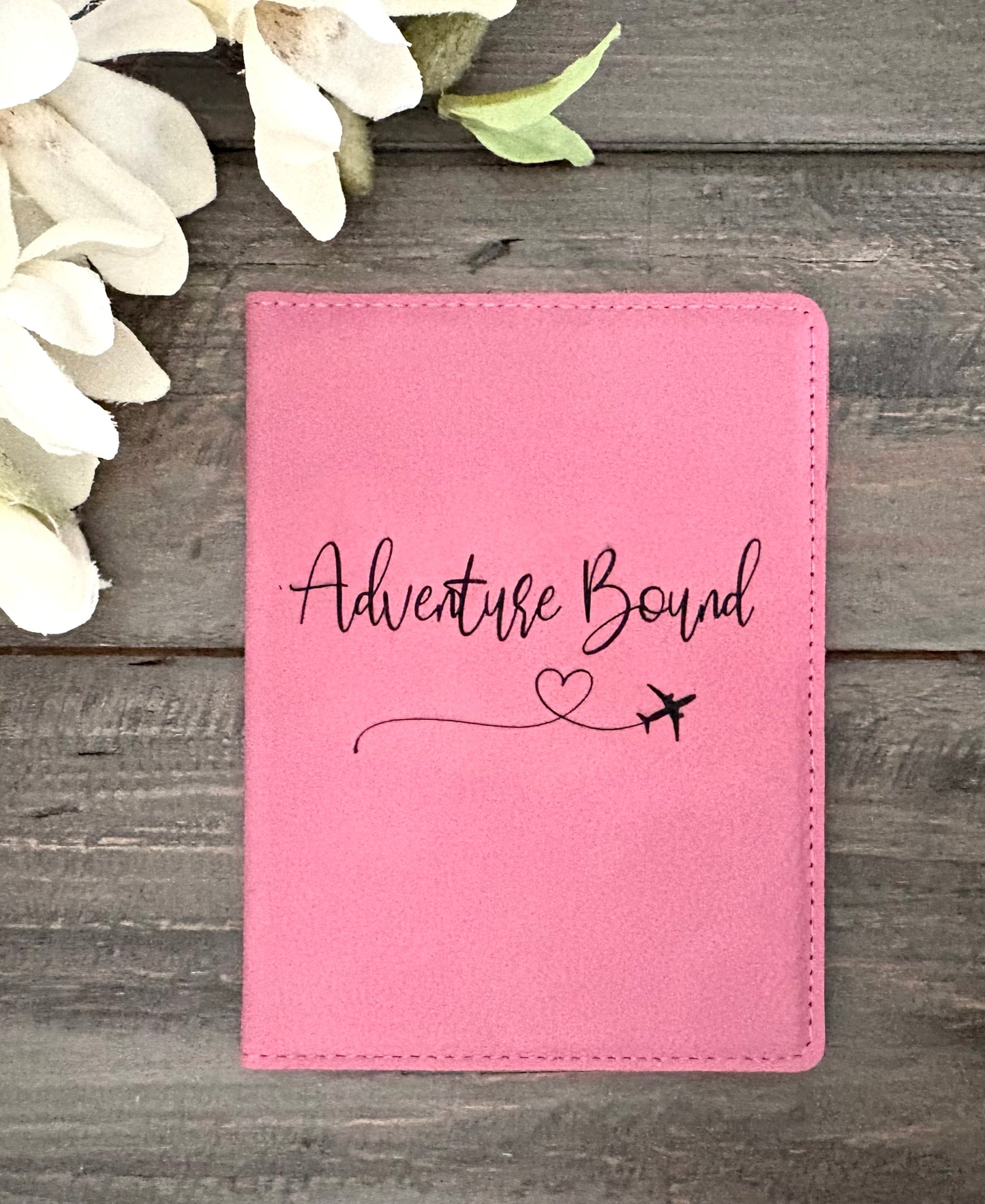 Leatherette Passport Holder - Adventure Bound