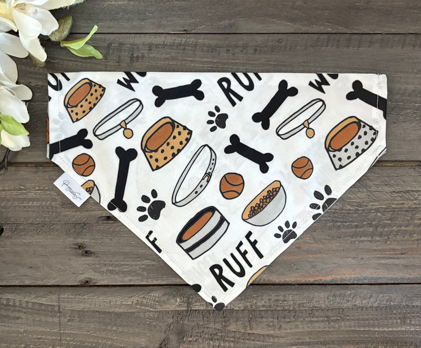 Over the Collar Pet Bandana - Branch Manager/Pup Necessities (Two Sided)