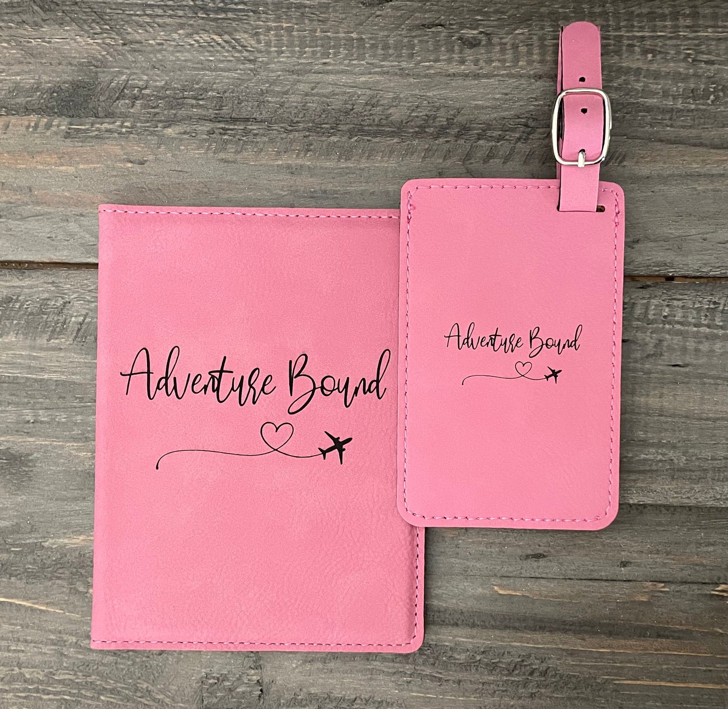 Leatherette Passport Holder - Adventure Bound