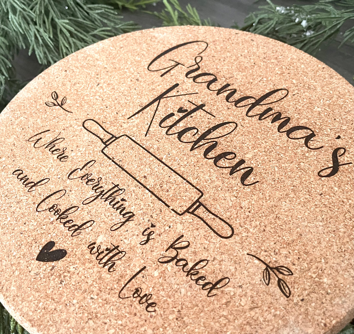 Engraved Cork Trivets - 2 Shapes
