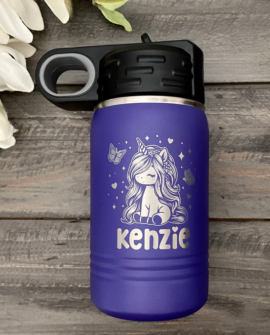 Personalized 12oz Stainless Steel Water Bottles - 17 Colours