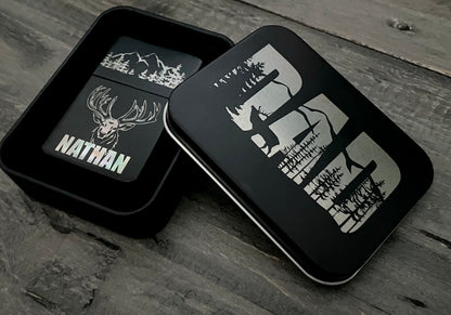 Personalized Refillable Lighter with Case