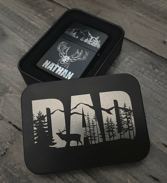 Personalized Refillable Lighter with Case