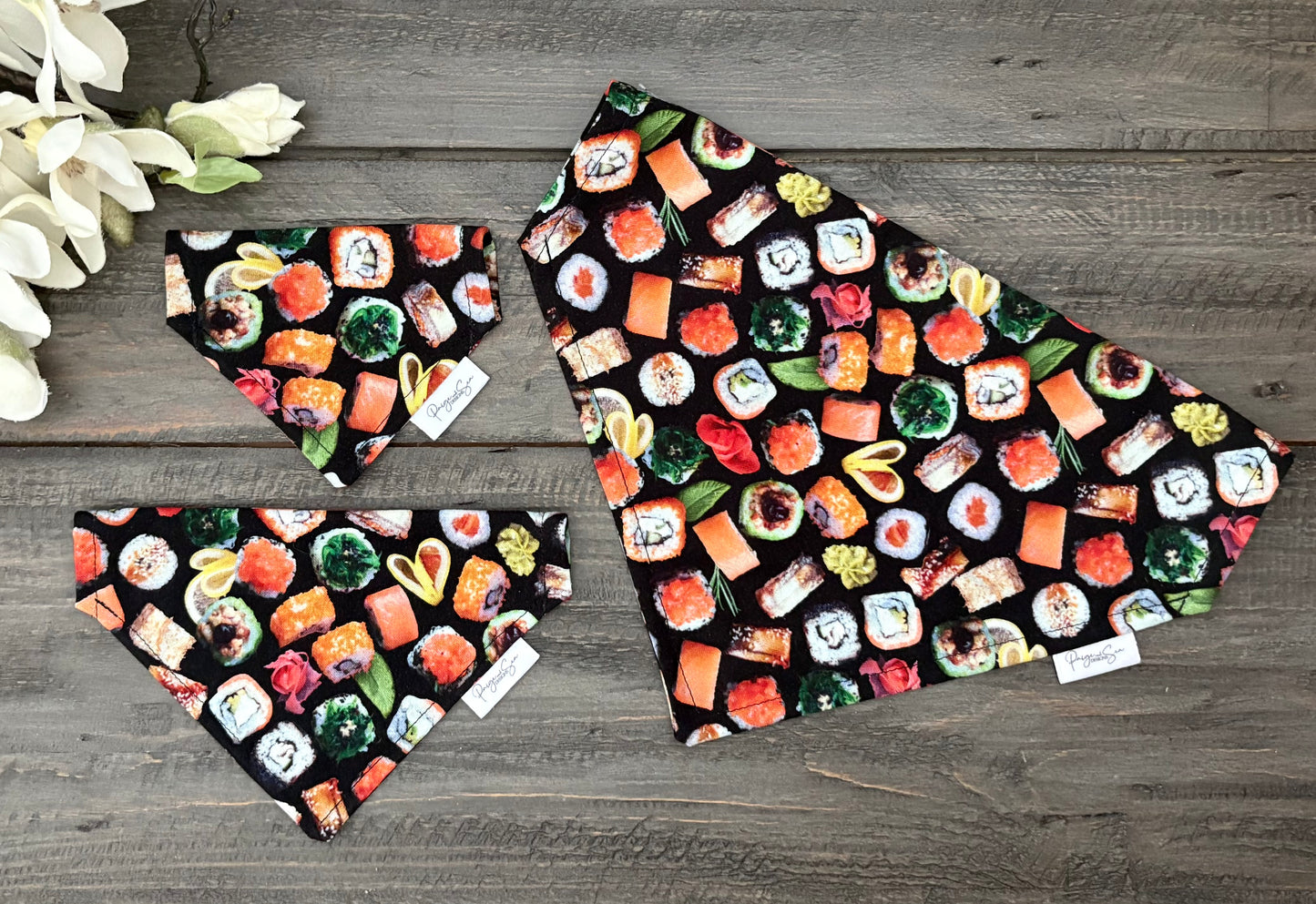 Over the Collar Pet Bandana - Sushi