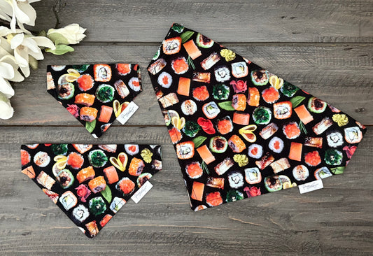 Over the Collar Pet Bandana - Sushi