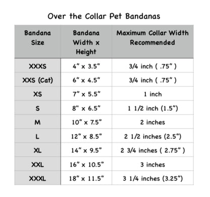 Over the Collar Pet Bandana - Sushi