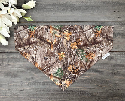 Over the Collar Pet Bandana - Realtree Edge Forest Camo