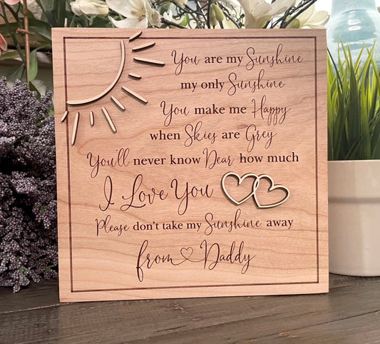 Personalized Square Wooden Signs - Custom Design
