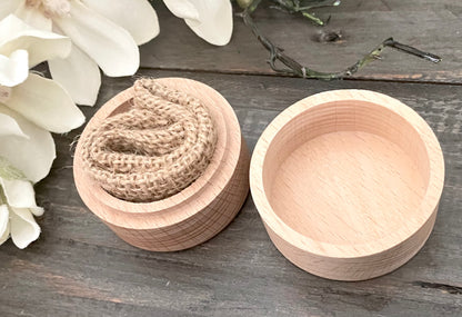 Personalized Round Wooden Boxes - Beech Wood