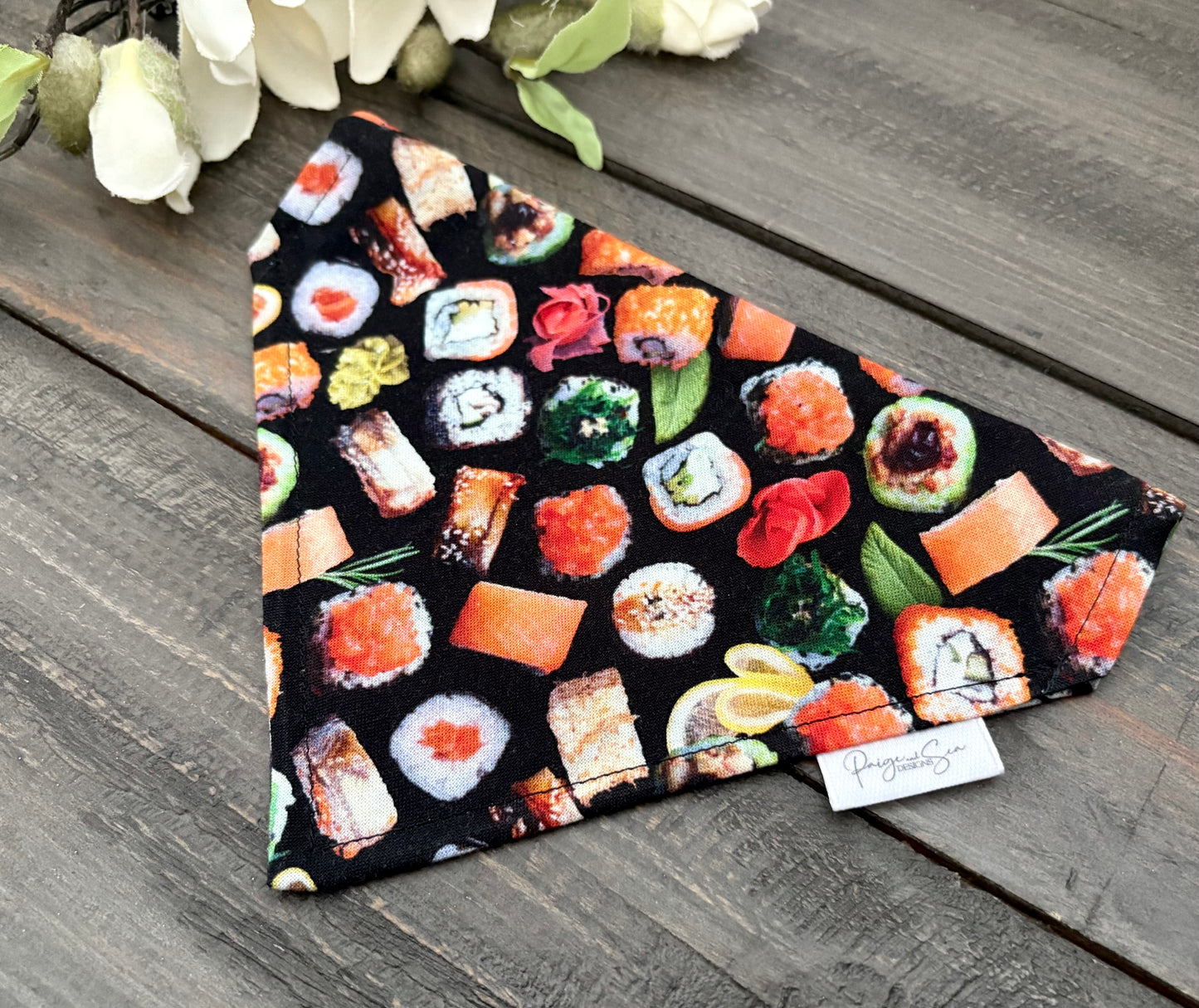 Over the Collar Pet Bandana - Sushi