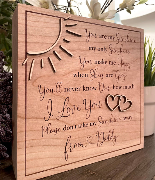 Personalized Square Wooden Signs - Custom Design