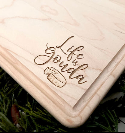 Personalized Wooden Cutting Board - Heart Cutout