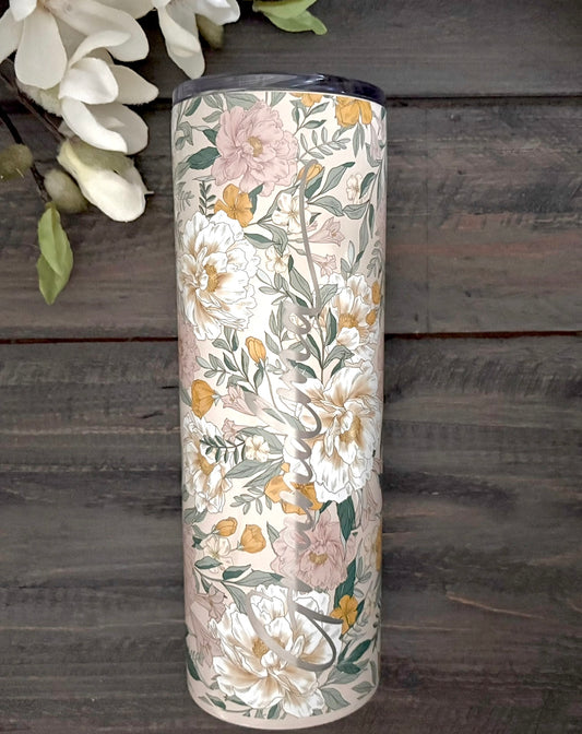 20oz Skinny Steel Stainless Steel Tumbler - Floral Grandma