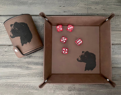 Personalized Leatherette Snap Trays - 2 Sizes & 15 Colours