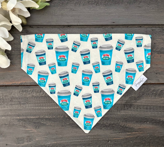 Over the Collar Pet Bandana - Central Perk Coffee Cups with Friends
