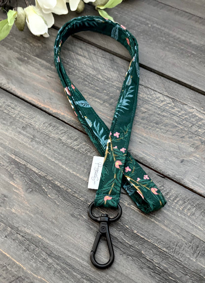 Skinny Lanyards & Skinny Wristlet Straps - Vintage Garden
