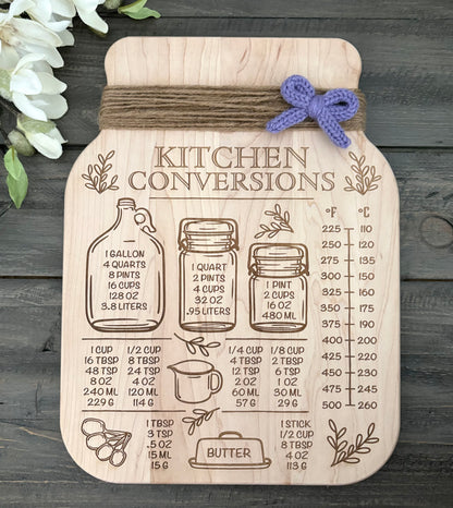 Personalized Wooden Cutting Board - Mason Jar