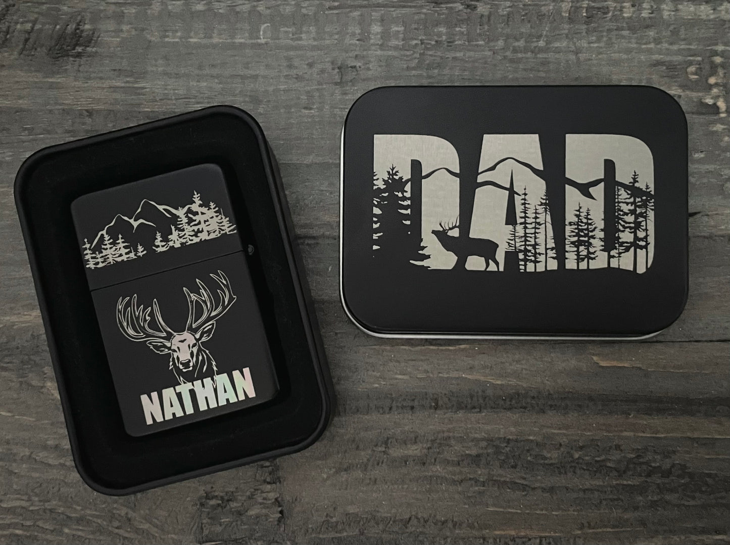 Personalized Refillable Lighter with Case