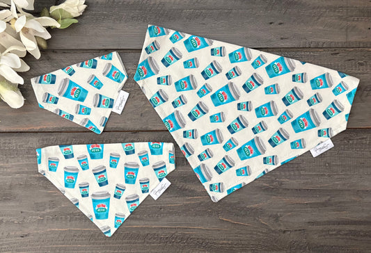 Over the Collar Pet Bandana - Central Perk Coffee Cups with Friends