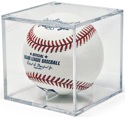Engraved Genuine Leather Baseballs - With Display Case