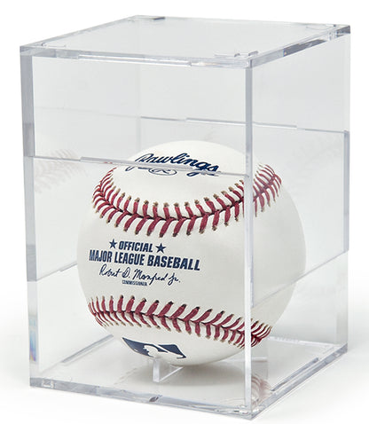 Engraved Genuine Leather Baseballs - With Display Case