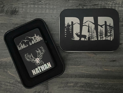 Personalized Refillable Lighter with Case