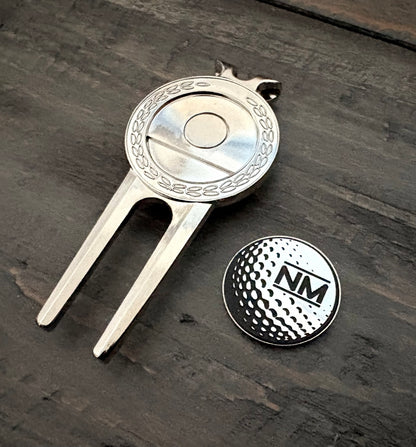 Personalized Golf Divot Tool with Removable Ball Marker