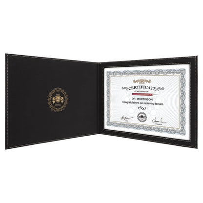 Personalized Leatherette Certificate Holders - 11 Colours