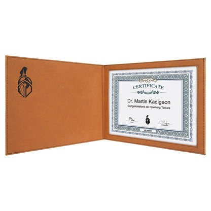 Personalized Leatherette Certificate Holders - 11 Colours