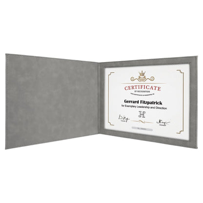 Personalized Leatherette Certificate Holders - 11 Colours