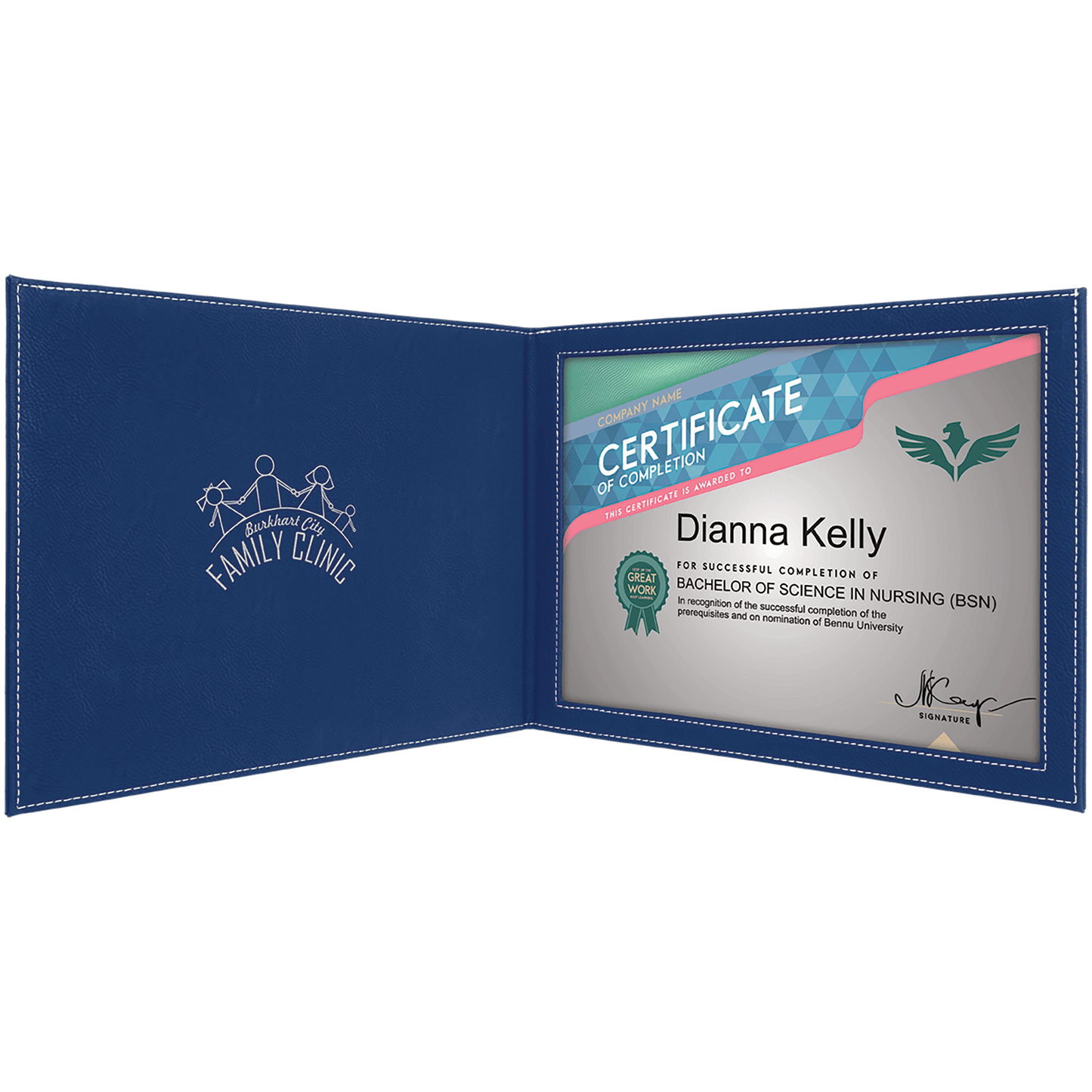 Personalized Leatherette Certificate Holders - 11 Colours