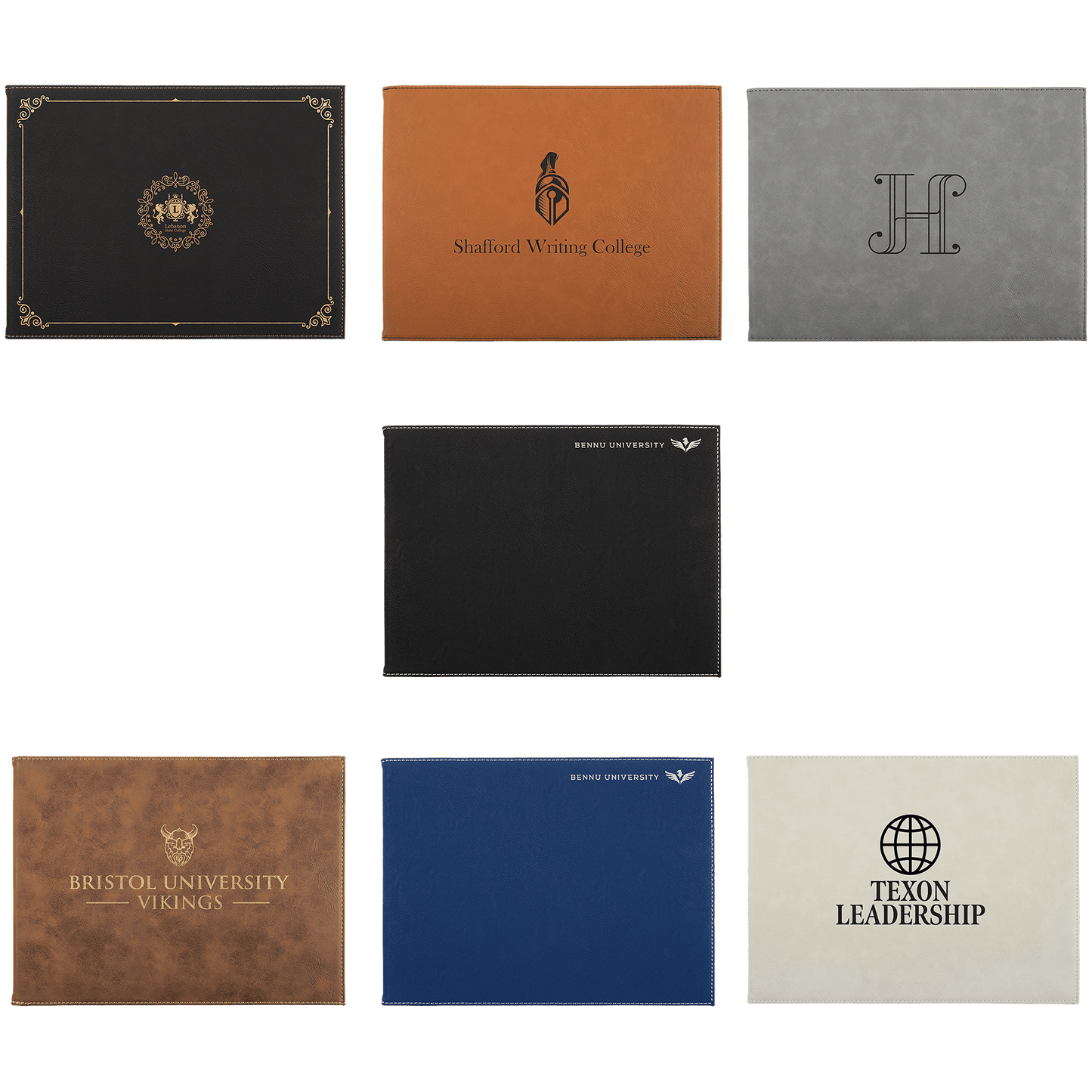 Personalized Leatherette Certificate Holders - 11 Colours
