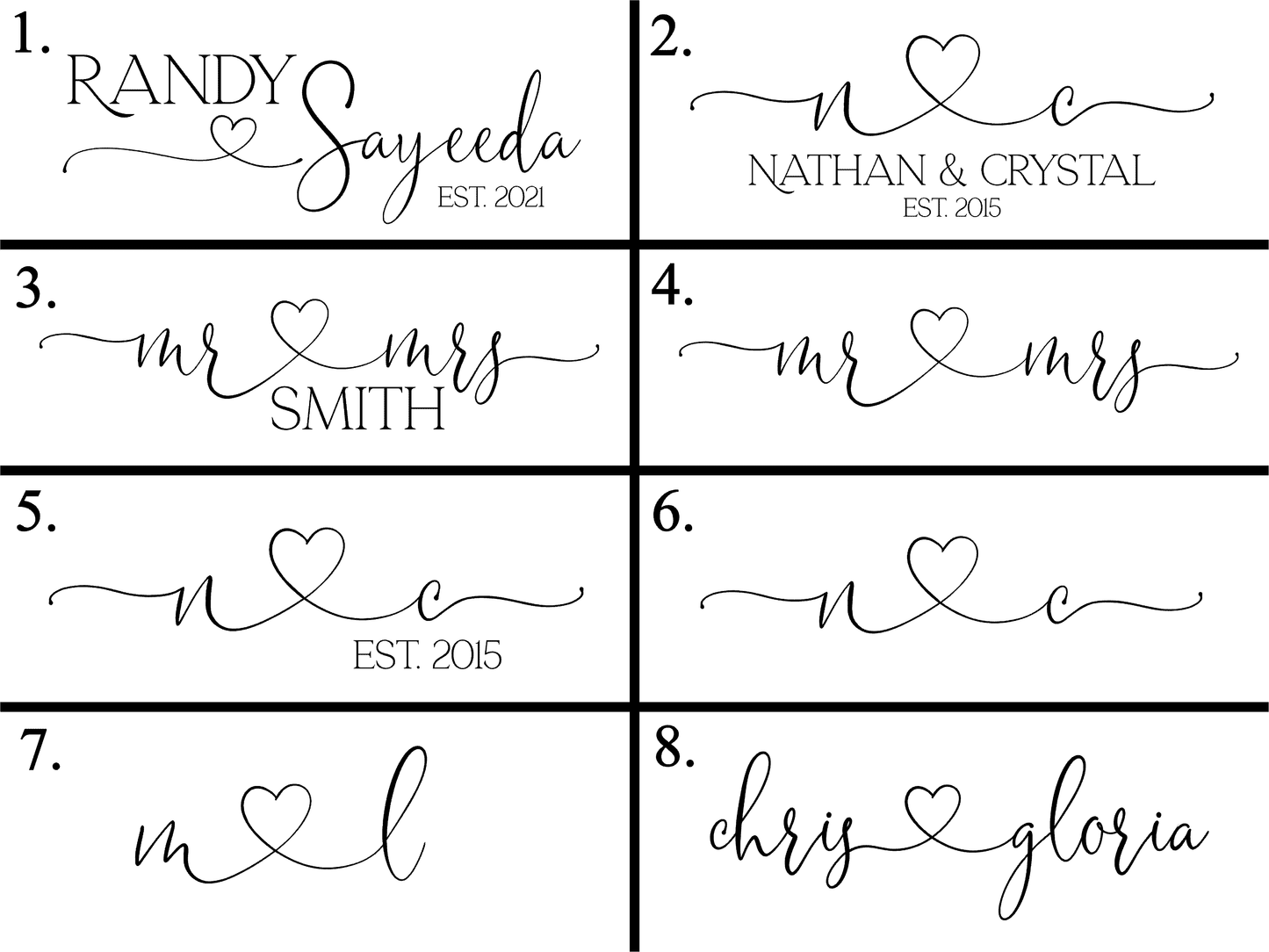 Personalized Wooden Signs - Couples Names