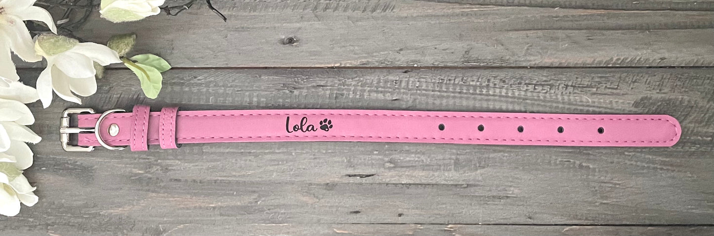 Leatherette Dog Collar - Lola