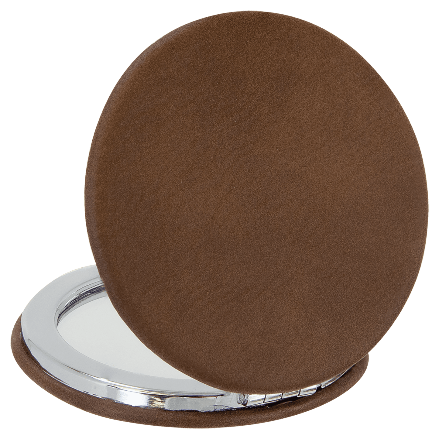 Engraved Leatherette Compact Mirrors - 10 Colours