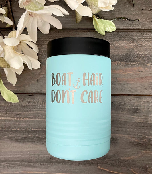 Stainless Steel Standard Can & Bottle Beverage Holder - Boat Hair Don't Care