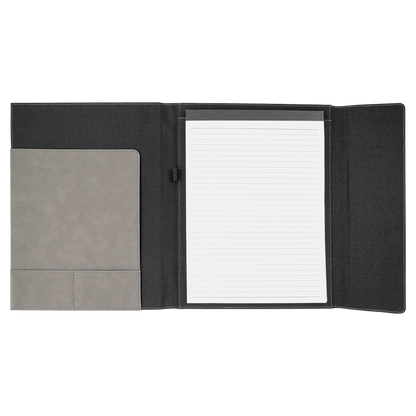 Personalized Leatherette Canvas Portfolios with Notepad