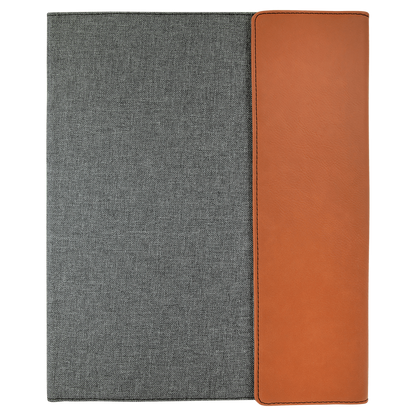Personalized Leatherette Canvas Portfolios with Notepad