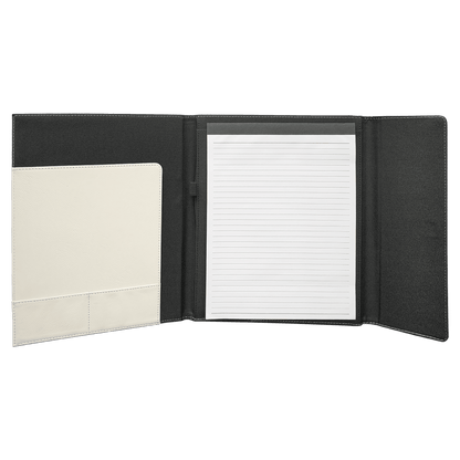 Personalized Leatherette Canvas Portfolios with Notepad
